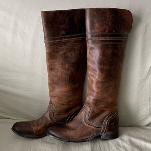 Frye Tall Cognac Boots Sz 7